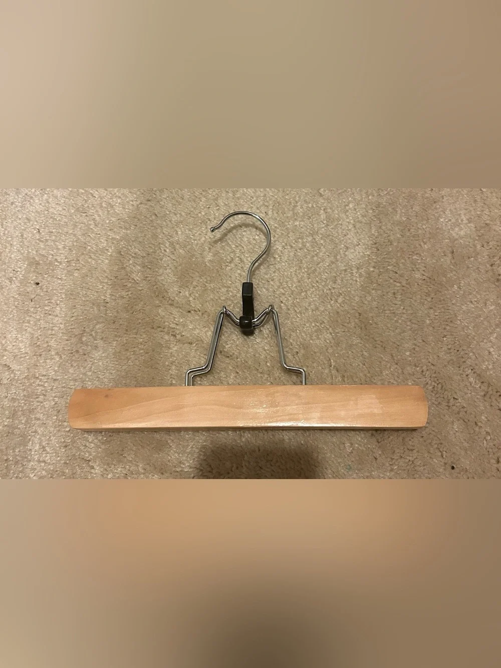 18 Wooden Clip Hangers | Natural Wood Pants Trousers Slacks Hangers